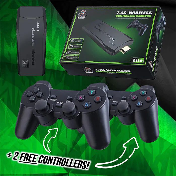 CONSOLA DE JUEGOS RETRO CON DOS CONTROLES